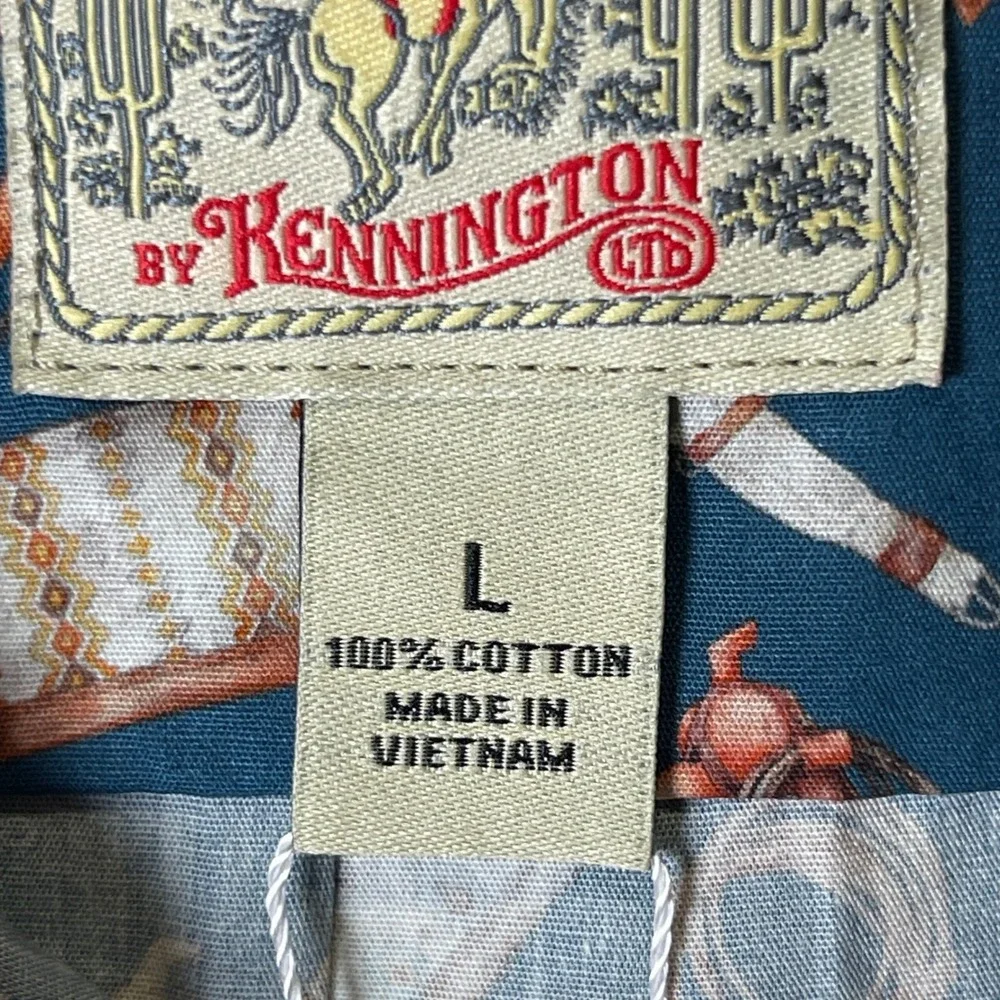 Rocking K  Ranchwear by‎ Kennington Men's Large Western Botton Up Blue